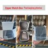 Premium PU Leather Zippered Portable Watch Box with High-End Feel
