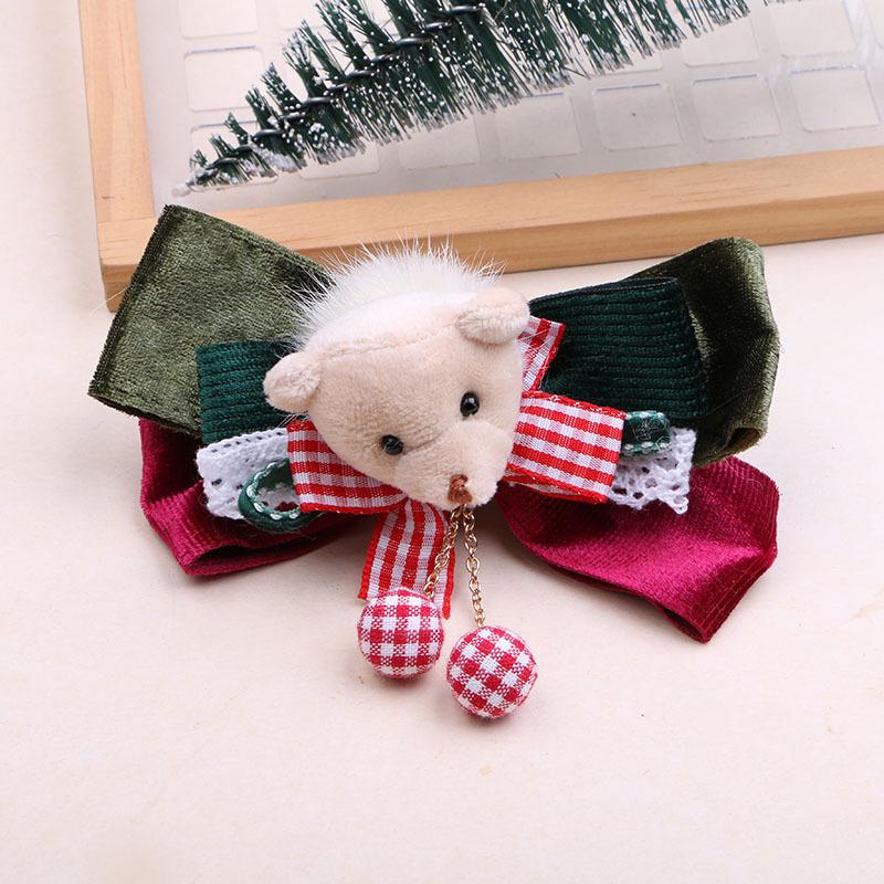DIY Christmas Hair Accessories for Kids: Antler, Bear, Bowknot Hair Clips and Pet Ornaments