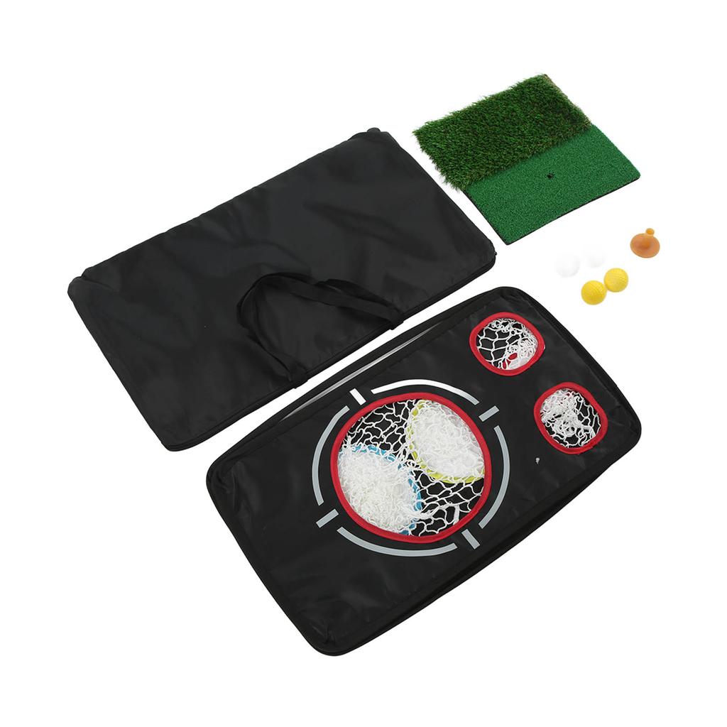 Portable Golf Training Chipping Net Double Sided Folding Target Hitting Practice Net Set