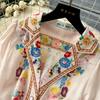 France Elegant Vintage Luxury Evening Dress Women Print  Button Long Party Dress Female Casual Chic Holiday Clothing