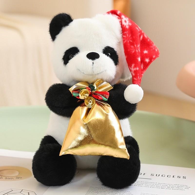 Adorable And Festive Panda Plush Toy For Christmas Celebrations And Gift Giving