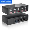 RCA AUX Audio Umschalter 4-IN-1 Bi-direktionaler Audio-Schalter-Selektor 3,5mm Aux L/R RCA 4X1 Audio-Schalter oder 1 in 4 Ausgangs-Selektor