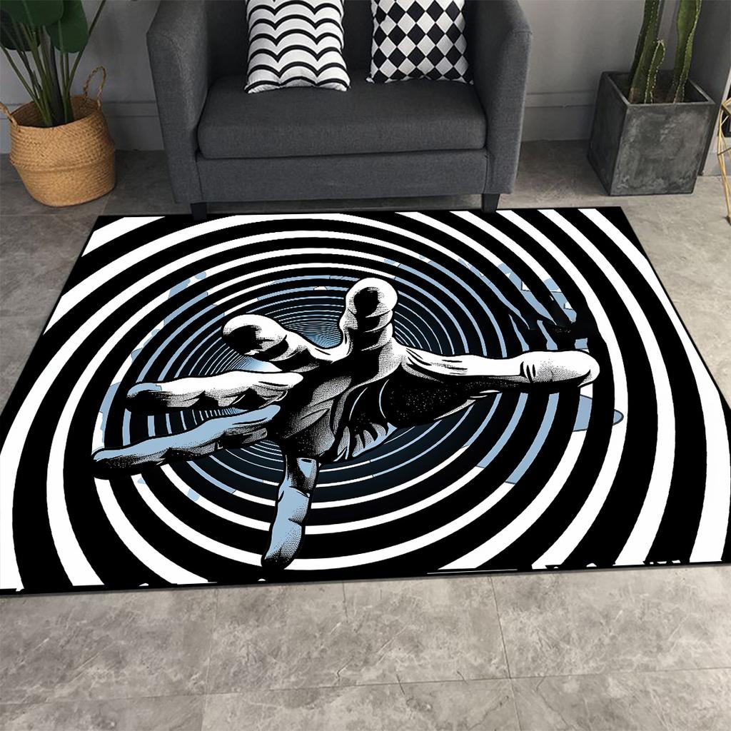 Halloween 3D Decoration Carpet Living Room Sofa Area Rugs Customizable Interesting Porch Welcome Doormat Non-slip Washable Rug