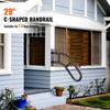 Handrails for Outdoor Steps 29" Wall Mount Safety Railings for 1-3 Steps