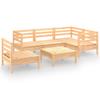 Vidaxl 6-Cz. Garden Lounge Furniture Set, Pine Wood