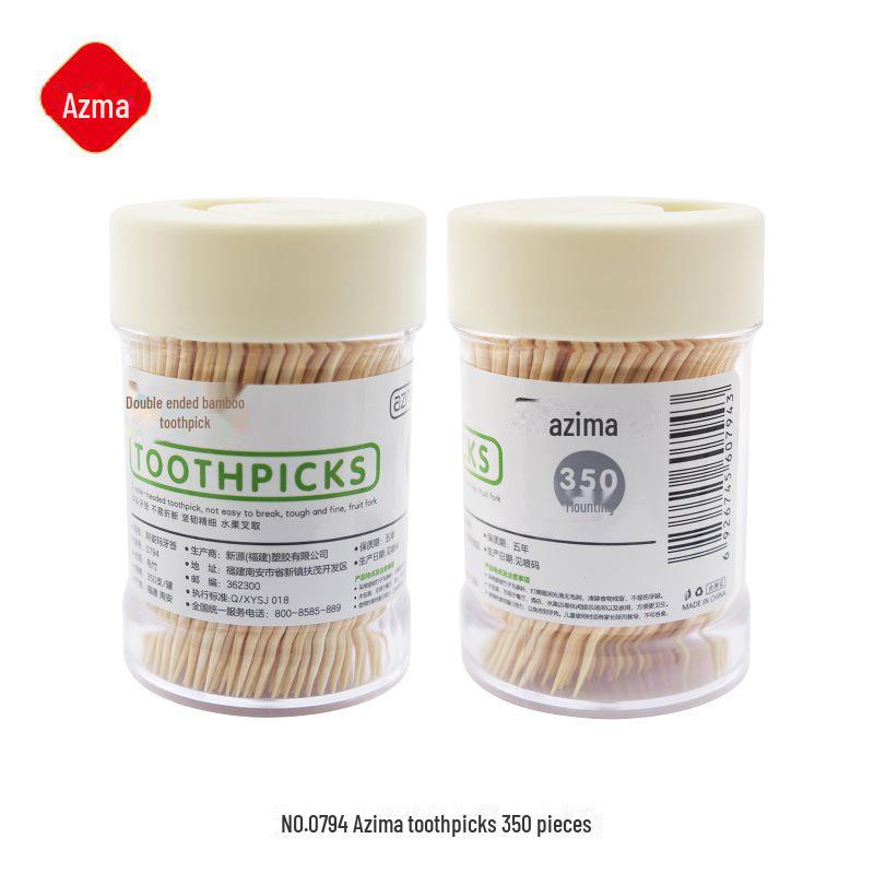 

Одноразовые двухсторонние бамбуковые зубочистки - Бутылка с откидной крышкой (550 шт.) для ресторанов и отелей
