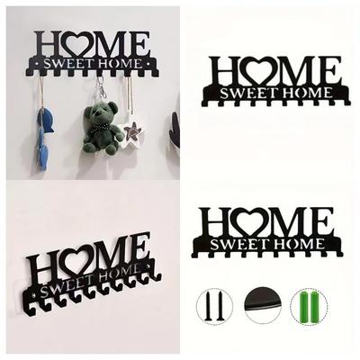 1PC HOME Alphabet Storage Row Hook Kitchen Hook Home Key Storage Hanger Wrought Iron Metal
