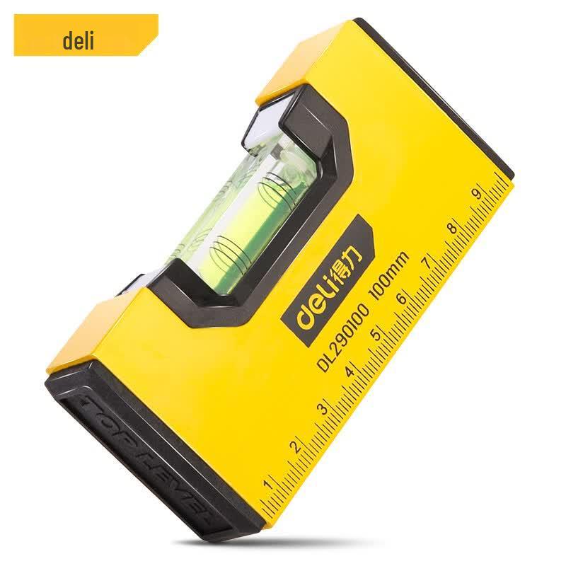 Deli 100mm Mini Precision Aluminum Spirit Level 3-Pack