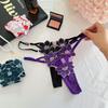 Σέξι Δαντελωτό Πειραστικό Φλοράλ T-Back G-string