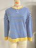 Women Color Block Crew Neck Striped Sweatshirt,Long Sleeve Side Slit Loose Casual Pullover Top Fall Winter Fashion Blouse S-XXL