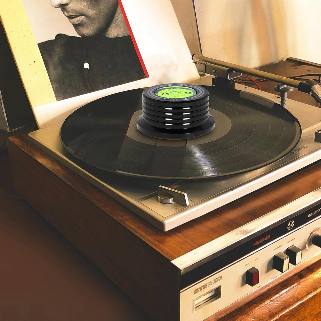 KozyOne Record High Stable Turntable Weight Aluminum Alloy Record Weight Vibration LP Record Applicable to Many Record Players Stabilizer, Precision,