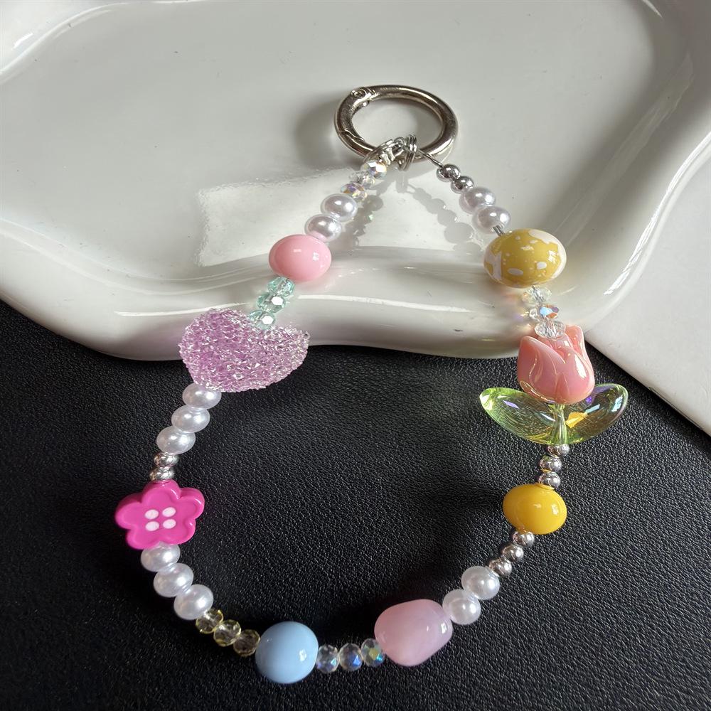 Tulip Candy Heart Phone Charm & Keyring Accessory