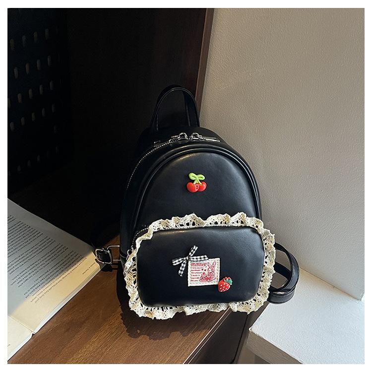 

Рюкзак Женский Модный Универсальный Нишевый Дизайн Студенческий Школьный Рюкзак Милый Повседневный Легкий Дорожный Рюкзак чёрный