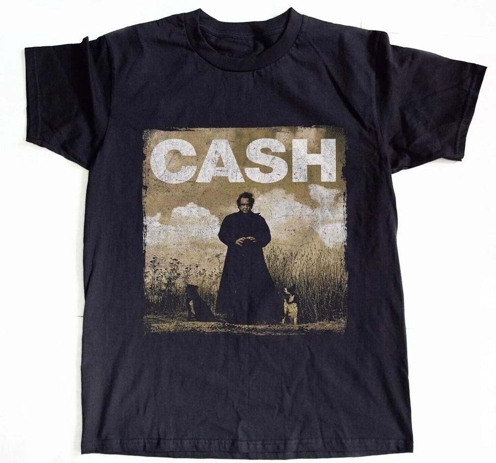 Johnny Cash American Heavy Cotton Black T-shirt Size S-5XL Unisex Unisex T-Shirt XL