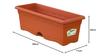 Planter with Integrated Saucer, Terracotta Colour, 60x20x17cm, 12l