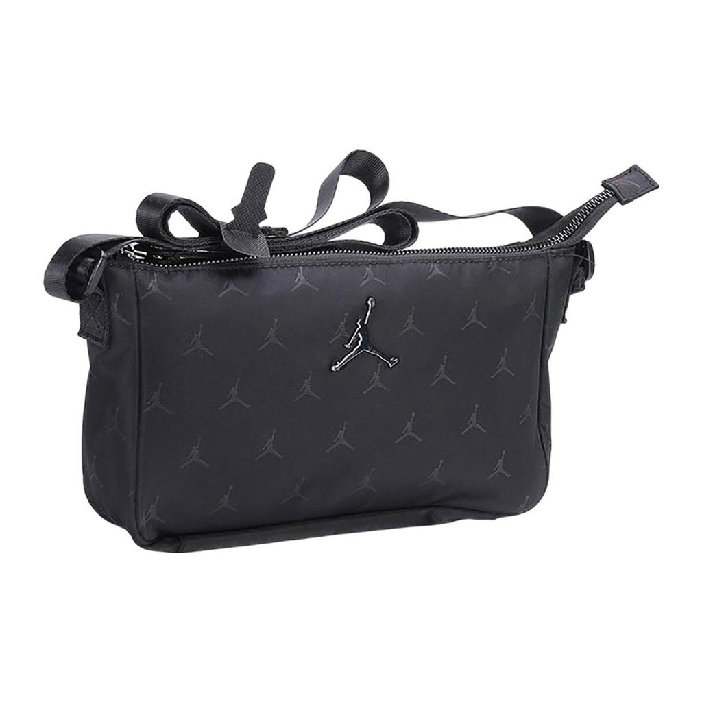 Jordan Casual Sports Zipper Logo Print Nylon Blend Unisex Shoulder Bag Black DV7049-010