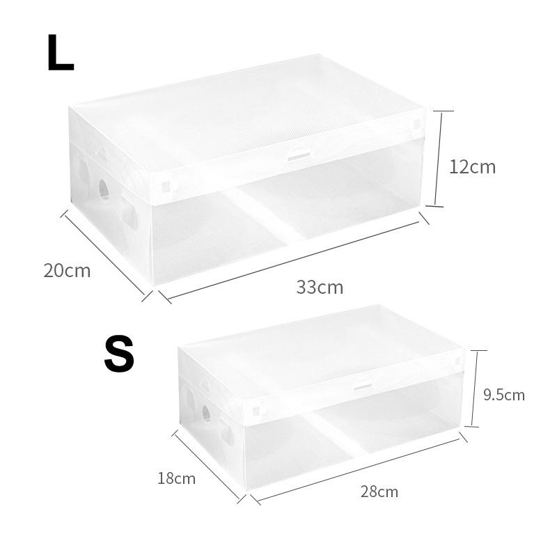 1/5Pcs Plastic Shoe Box Transparent Clear Storage Boxes Foldable Shoes Case Holder Shoes Organizer Cases Boxes