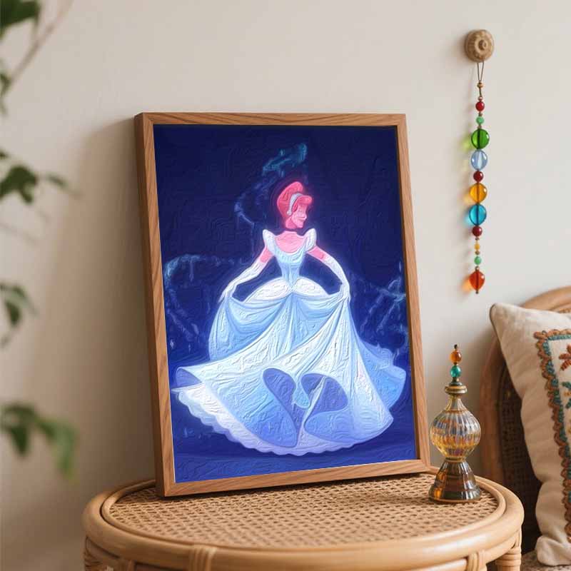Disney Cinderella Digital Oil Painting Art Kit DIY Handmade Home Decoration Gift