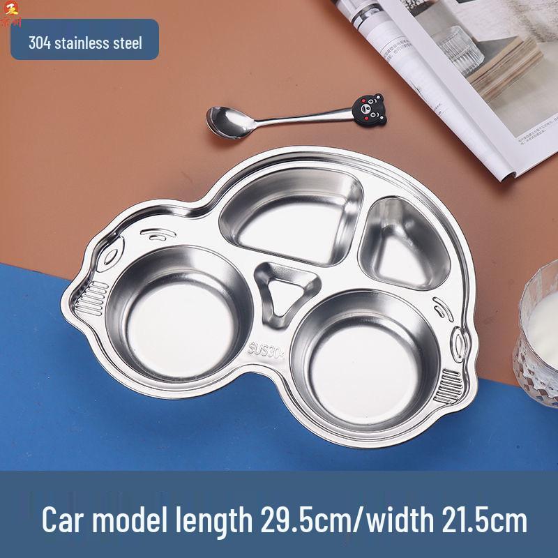 Jingzhou 304 Stainless Steel Kids Multi-Compartment Meal Plate