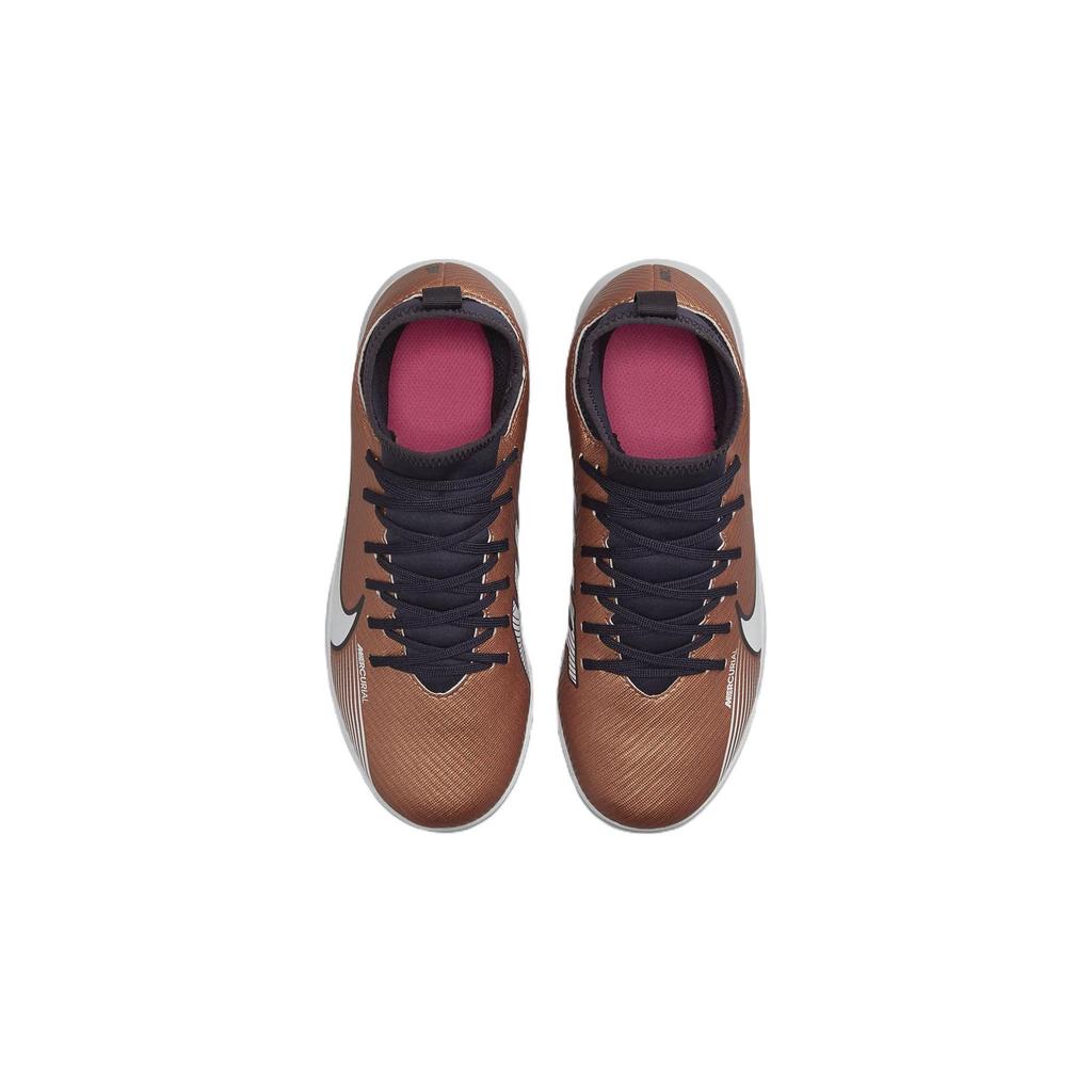 Nike Jr. Mercurial Superfly 9 Club Anti-Slip Shock Absorption Durable Mid-Top Kids Soccer Shoes Kids Soccer Shoes Metallic-Copper DR6073-810