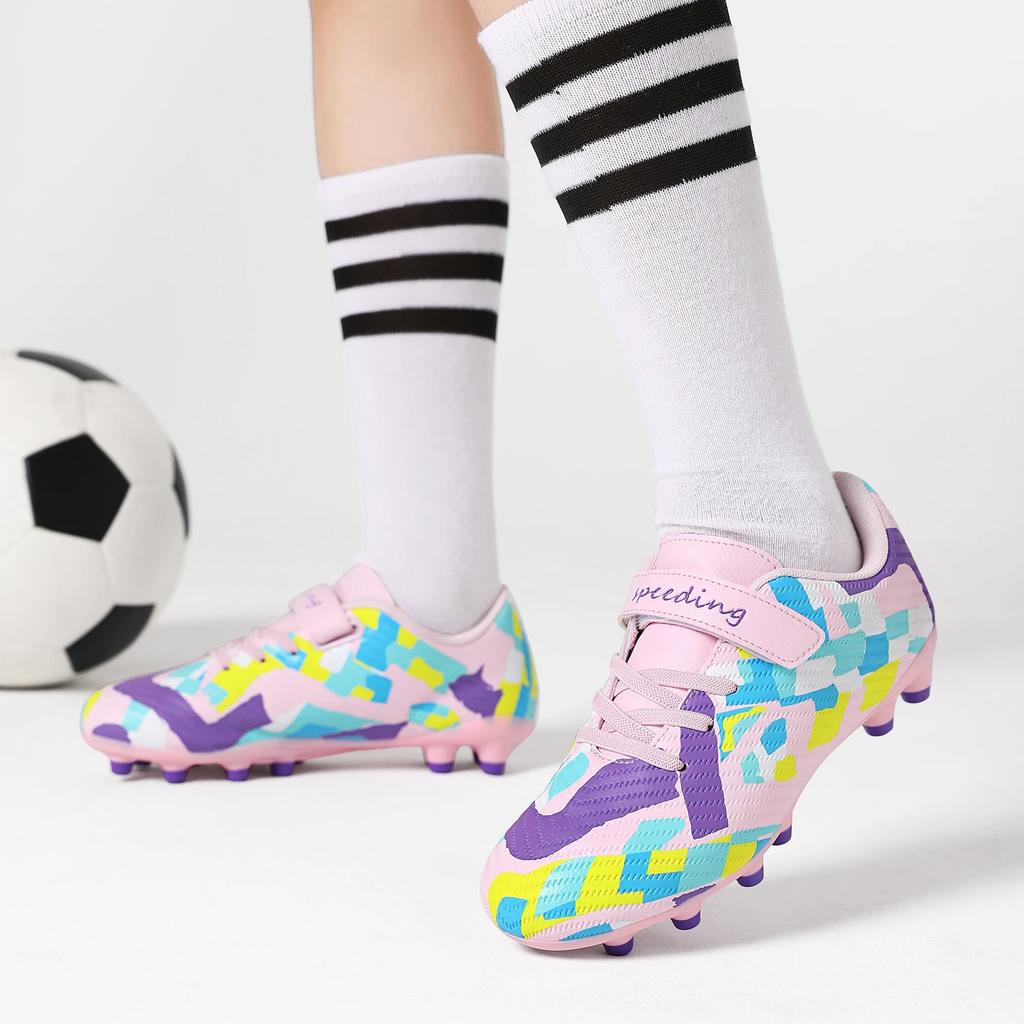 Kids Soccer Cleats Athletic Outdoor FG Football Boots Boys Girls Training Sneakers AG Youth Soccer Shoes for Little/Big Kids