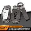 Zinc Alloy Car Key Case Cover Bag For Hyundai Solaris HB20 Veloster SR IX35 Accent Elantra For KIA I 20 Forte K2 K3 K5 Sportage