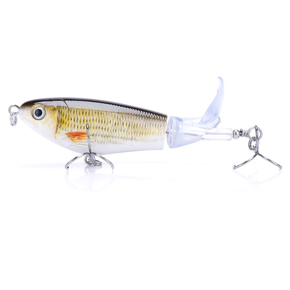 

8Cm 14G Topwater Whopper Popper Fishing Lures Artificial Bait Hard Plopper Soft Rotating Tail Fishing Tackle Geer Pesca Quality
