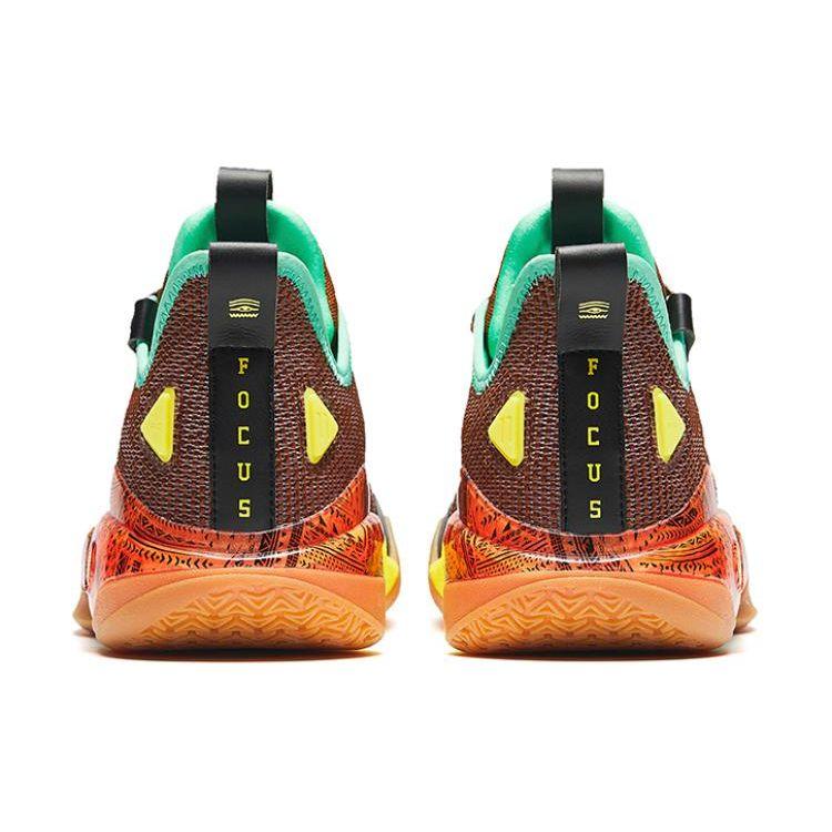 Anta Crazy Tide 5 Pro - Focus Durable Low-Top Basketball Shoes Men Sneakers Orange Green 112411111S-4