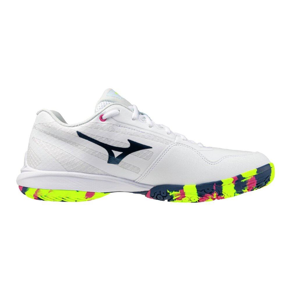 Mizuno Wave Claw 4 Fabric Leather Round Toe Comfortable Shock Absorption Rebound Low Top Badminton Shoes Unisex Sneaker 71GA2643-02