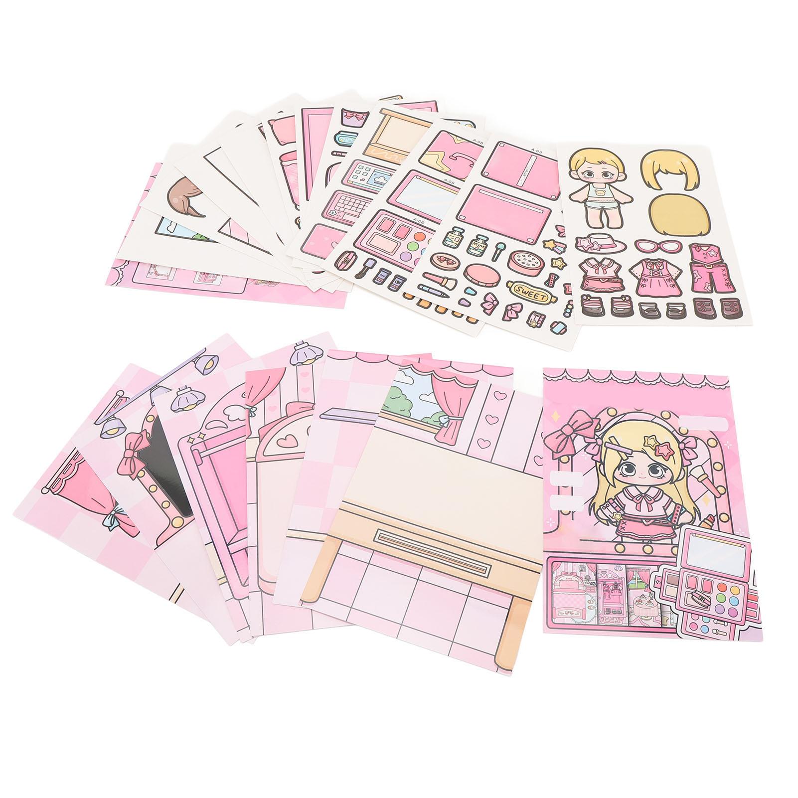 

Книга по изготовлению бумажного макияжа, обучающая игрушка для снятия стресса, семейное развлечение, творчество на выходных