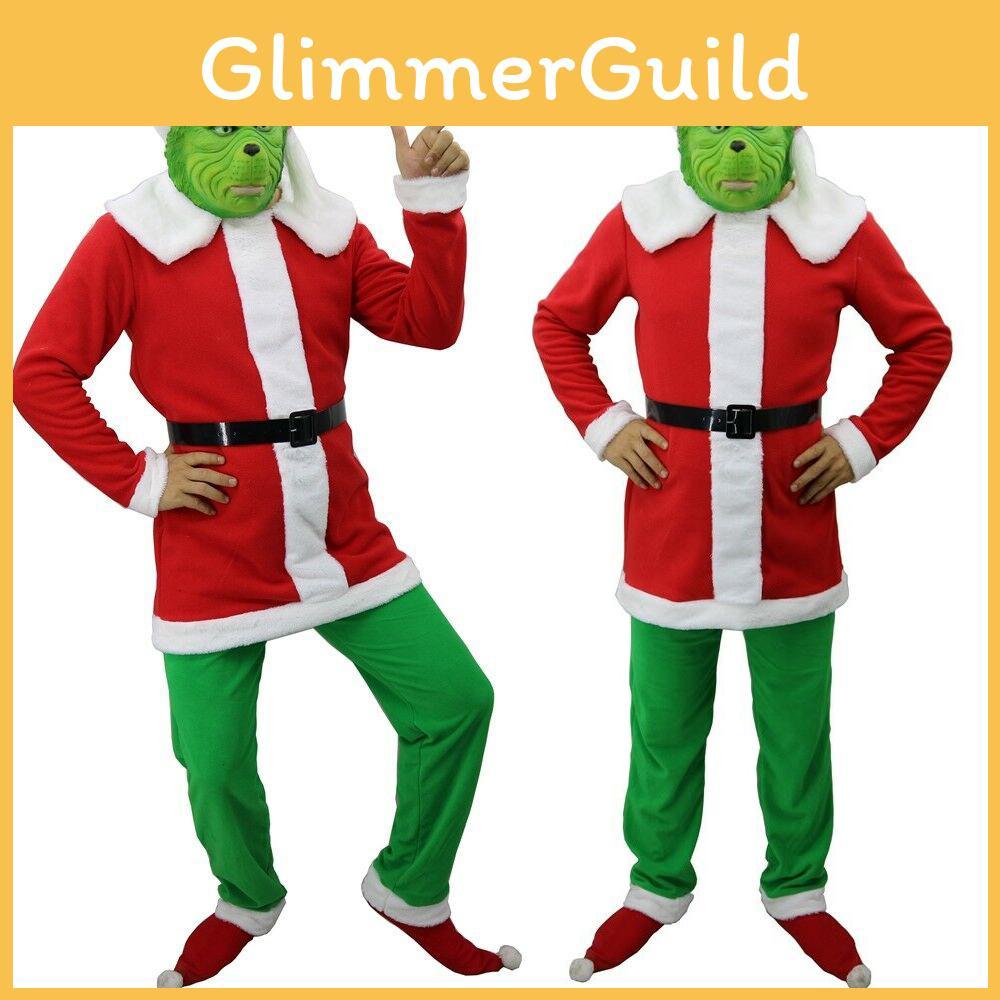 Festive How The Grinch Stole Christmas Adult Costume Suit For Holiday Cosplay Fun