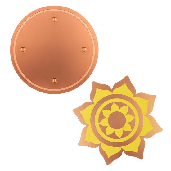 Copper Birds Bath Purification Disk 0.6mm 99.99% Pure Copper Cleaning Disk for Outdoor Birdbath Bowl Garden Fountain