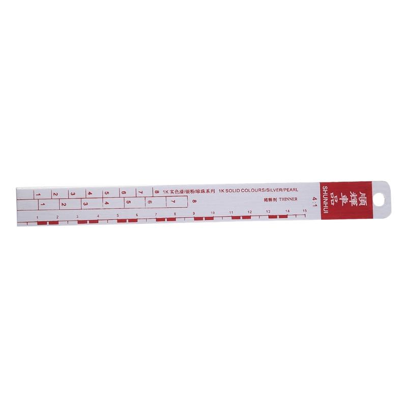 Standard Paint Ruler Paint Mixing Tool Ruler Paint Tool Black/R-ed Suitable for Cars Steel Ruler Paint Tool