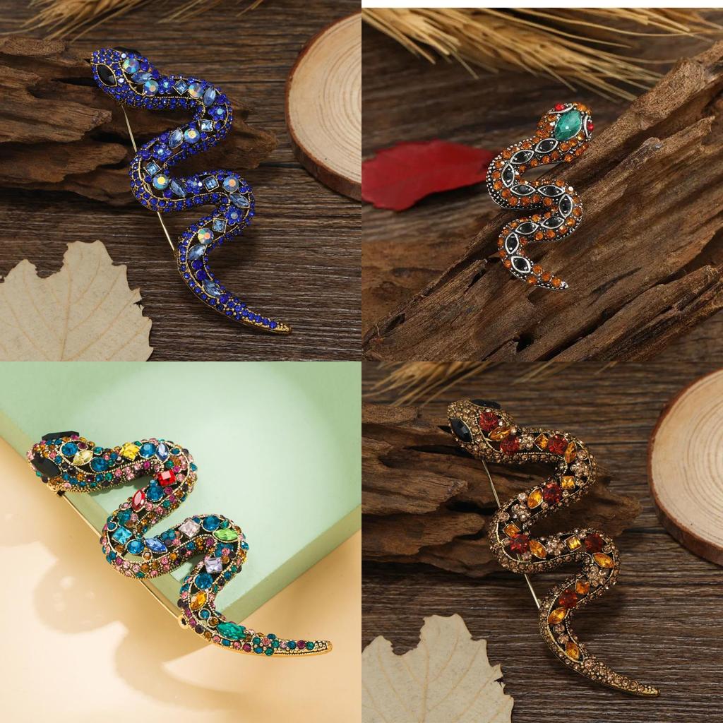 Animal Snake Brooch Pin With Electroplated Alloy Decorative Accessory For Men Women