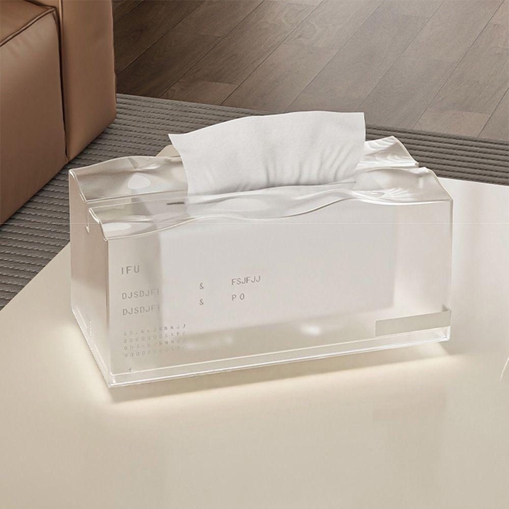 Nordic Style Desktop Tissue Box Waterproof Facial Paper Holder Table Napkins Case  Bathroom