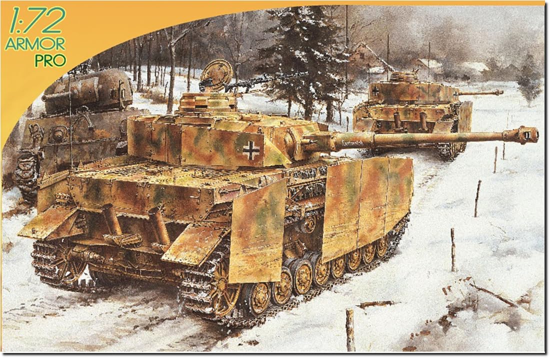 

Platz Dragon 1/72 WWII German Panzer IV Ausf. J Mid-Production Plastic Model Kit DR7498 (Tank)