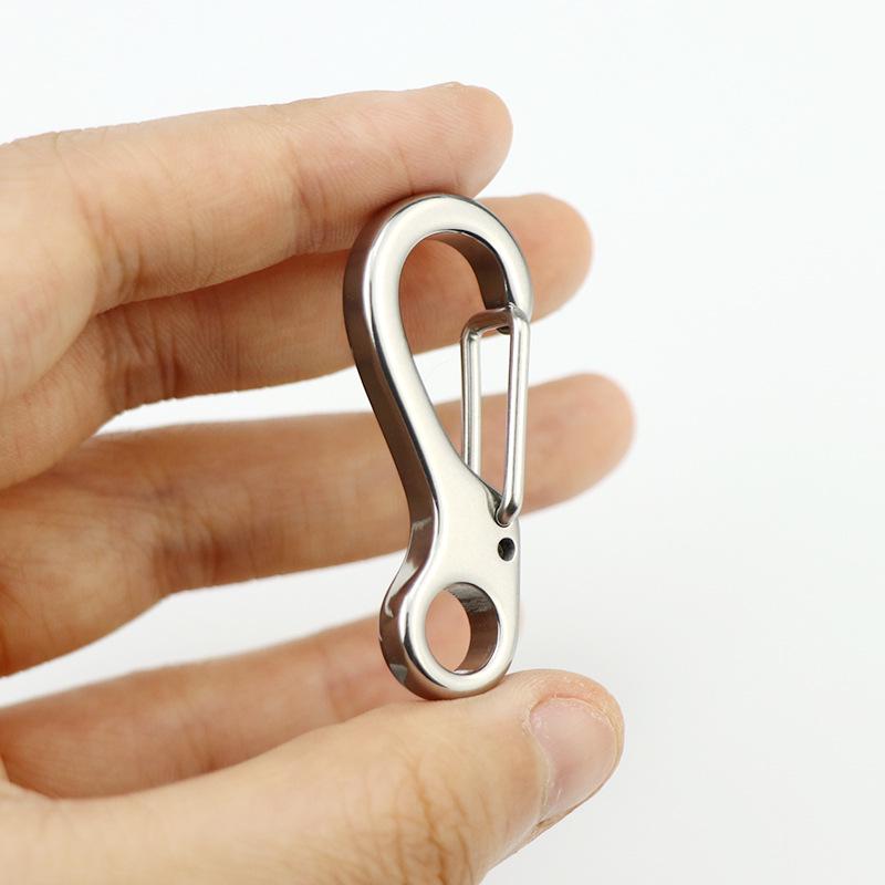 Rostfritt Stål Hög Elasticitet Snäppkrok Nyckelring - Mini Multifunktionell Bärbar Hästprydnad