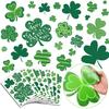 St Patricks Day Window Clings, 108 PCS Reble Shamrock Decal Stickers Static Spring Decorations for Office School Home