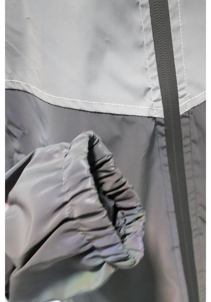 Herbst 2026 schillernde Patchwork-Jacke mit Farbverlauf - Reflektierende Kleidung für Radfahren und Nachtsicherheit.