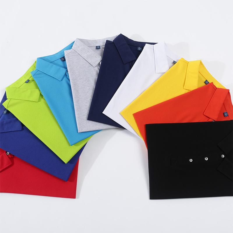 Solid Color Lapel T-shirt Short Sleeve Polo Shirt Corporate Culture Advertising Shirts Work Clothes