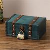 Vintage Locking Storage Box Antique Wooden Design Secure Safety Lock For Homes Organization Jewelry Documents Storage