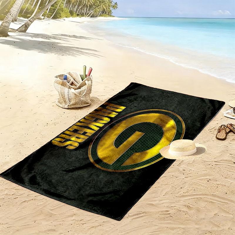 Steelers Logo Print Strandtuch, Großes Weiches Schnelltrocknendes Handtuch für Strand Camping Schwimmen