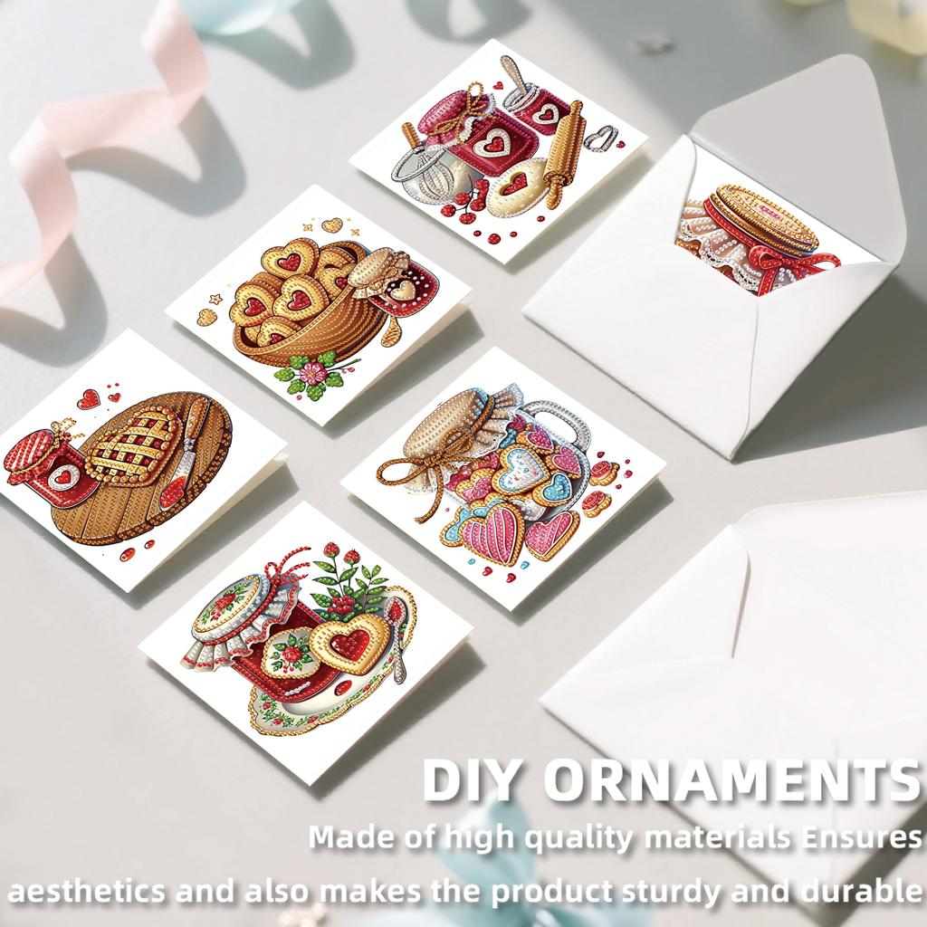 12PCS Color Theme DIY Rhinestone Diamond Art Mosaic Postcards Diamond Art Greeting Cards for Birthdays Thanksgiving and Holidays