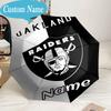 Custom Name Umbrella Oakland Raiders Fan Gear Umbrella 8-Frame for Travel, Camping, Casual Lightweight Portable, Essential for Family Gifts