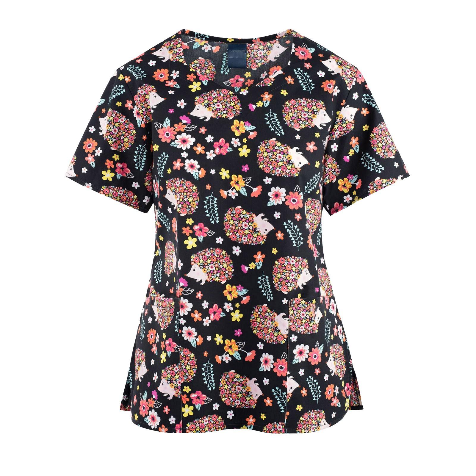 

(SU)Женская мода с коротким рукавом и воротником, рабочая униформа, блузка, рубашка