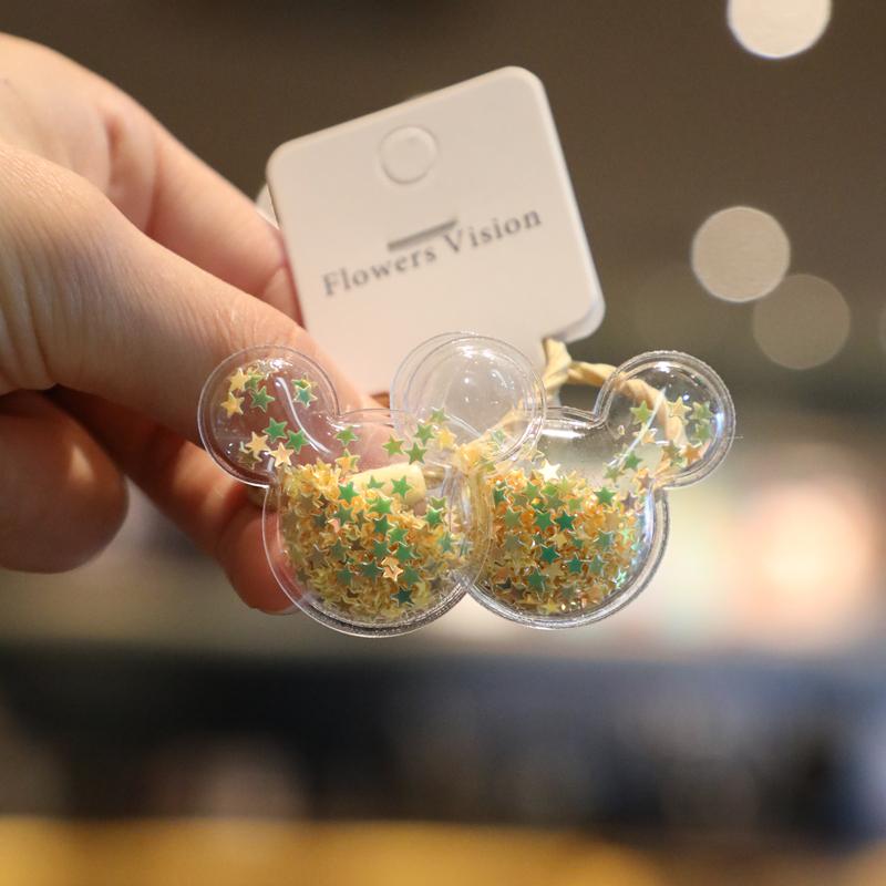 2PCS Fruit Quicksand BB Cartoon Clips Kids Hairpins Children Headwear Baby Clips Headdress Elastic Hair Bands Girls Accessories