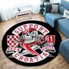 Gang violence Motorcycle enthusiasts Hells Angels Motorcycle Club circular carpet is soft, home, bedroom, door mat decoration, and non slip carpet E5