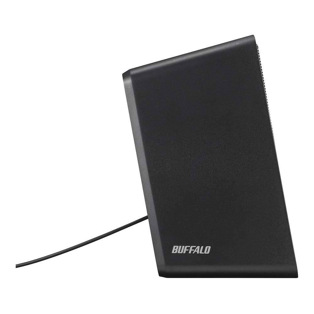 Buffalo BSSP305UBK PC USB Headphone Output Black Speakers, Powered, Compatible,