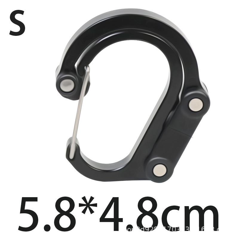 High-Quality D-Type Aluminum Carabiner with Lock – Quick Release Buckle for Outdoor Tactical Tools & Camping.