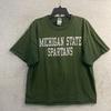 NCAA Michigan State Herr T-shirt Grön Grafisk XL Bomull Vintage Kortärmad